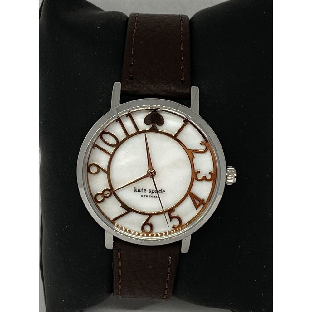 Kate Spade New York 0782 Women Brown Leather White Analog Dial Wrist Watch XX611